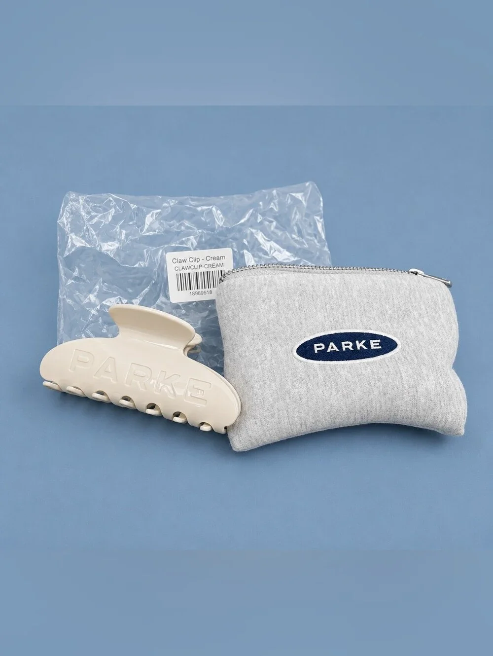 PARKE Cream Claw Clip Bridal Collection with Logo Pouch